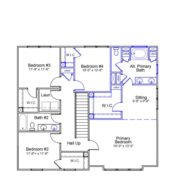 2D floor plan layout of this home in Grand Park, Leland, NC (Image 5). 2D floor plan layout of this home in Grand Park, Leland, NC (Image 5).