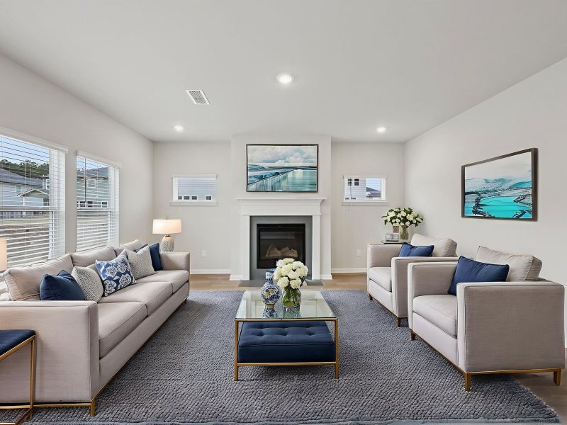 Furnished interior view inside a new home in Parkside at Grayson, Grayson (Image 3).