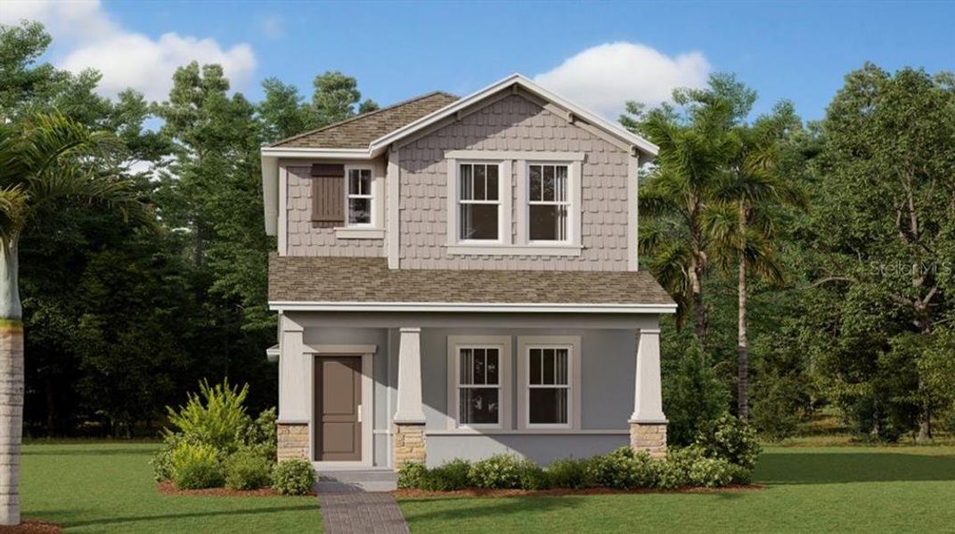 Front exterior of a new home in , Clermont, FL, highlighting curb appeal (Image 1). Front exterior of a new home in , Clermont, FL, highlighting curb appeal (Image 1).
