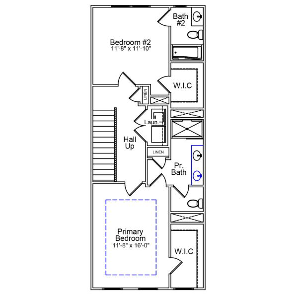 2D floor plan layout of this home in Nichols Landing, Charlotte, NC (Image 4).
