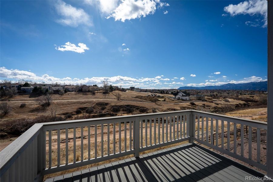 Exterior details and patio area of a home in Trailside at Cottonwood Creek, Colorado Springs (Image 25).