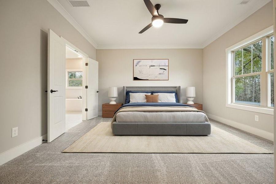 Furnished interior view inside a new home in , Acworth (Image 18).