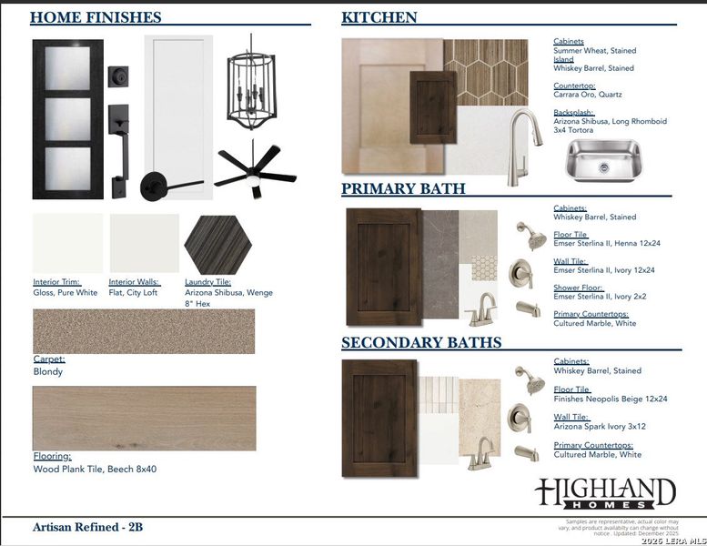 Sample of building materials used in homes in Homestead, Schertz (Image 3).