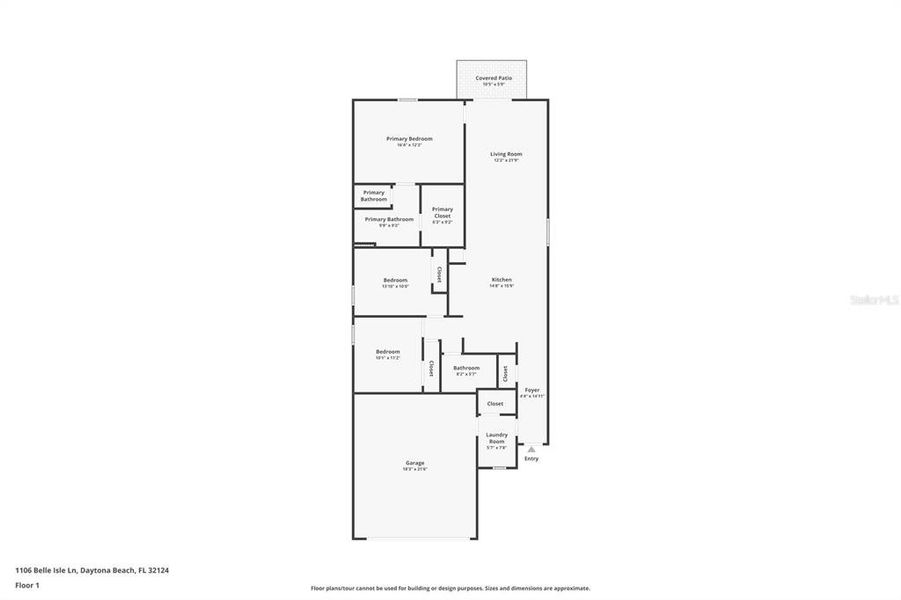 2D floor plan layout of this home in Preserve at LPGA: Manor Collection, Daytona Beach, FL (Image 4).
