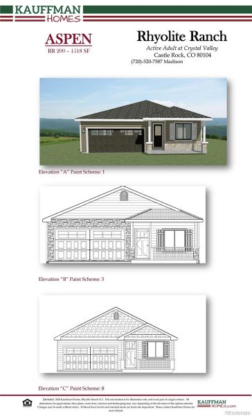 Exterior rendering of this home design in , Castle Rock, CO (Image 3). Exterior rendering of this home design in , Castle Rock, CO (Image 3).