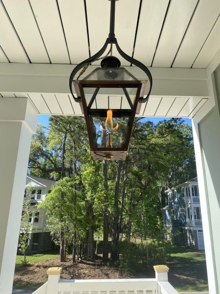 Exterior details and patio area of a home in Waterloo Estates, Johns Island (Image 3).