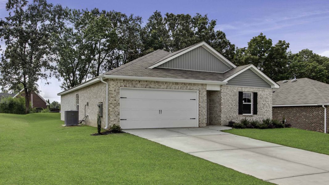Front exterior of a new home in Bailey Park, Fayetteville, TN, highlighting curb appeal (Image 2).
