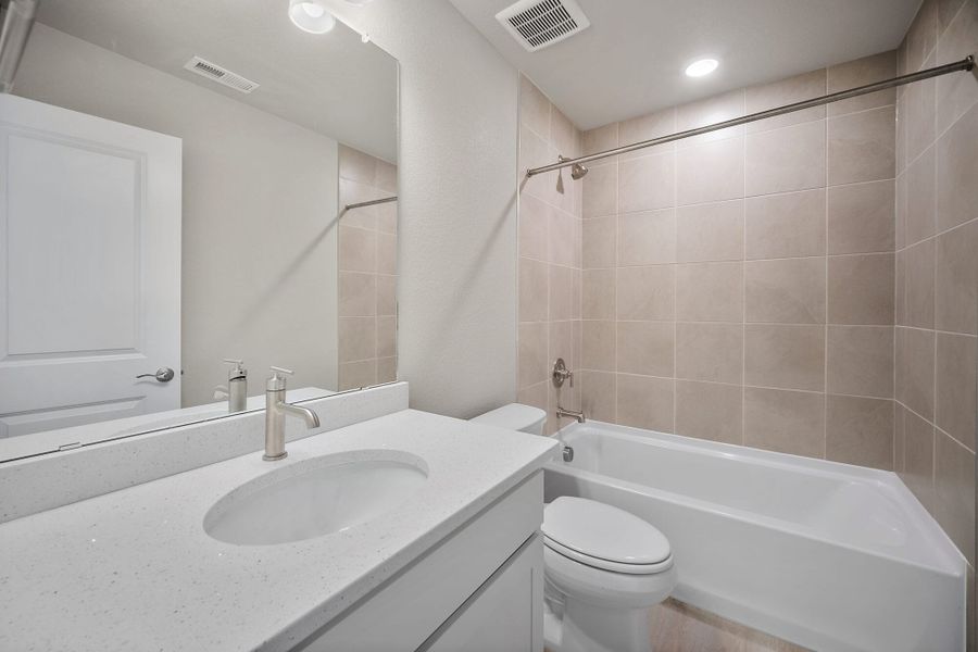 Furnished interior view inside a new home in Trails at Aspen Ridge-3, Colorado Springs (Image 11). Furnished interior view inside a new home in Trails at Aspen Ridge-3, Colorado Springs (Image 11).