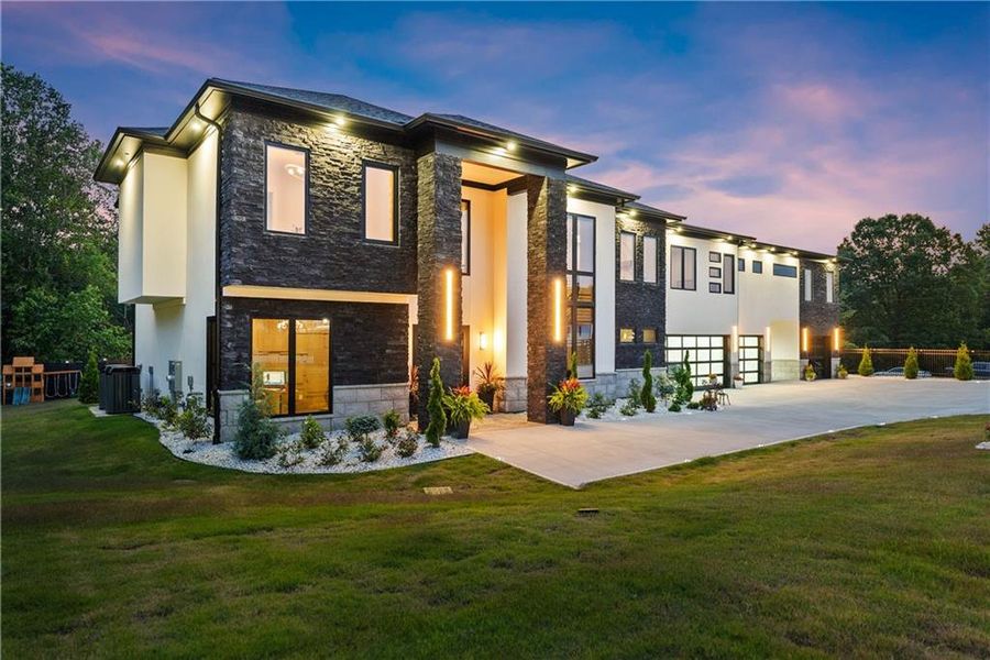 Front exterior of a new home in , Lawrenceville, GA, highlighting curb appeal (Image 26).