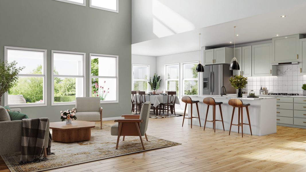 Representative furnished interior of a home built from the Florence by Tricoast Homes in Lago Mar 50' & 55', Texas City (Image 6). Representative furnished interior of a home built from the Florence by Tricoast Homes in Lago Mar 50' & 55', Texas City (Image 6).