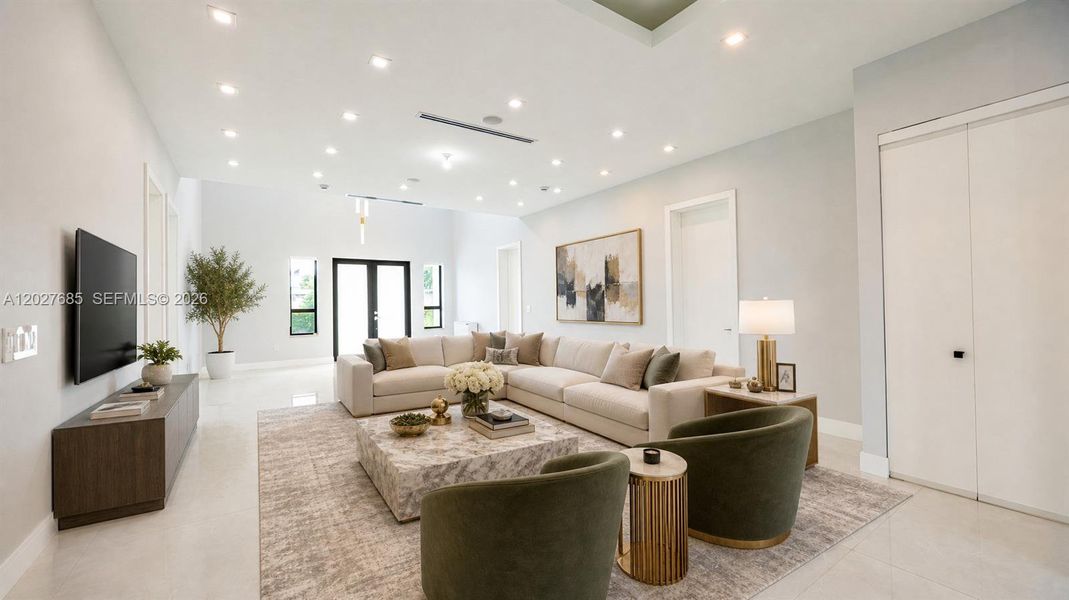 Furnished interior view inside a new home in , Miami (Image 10).