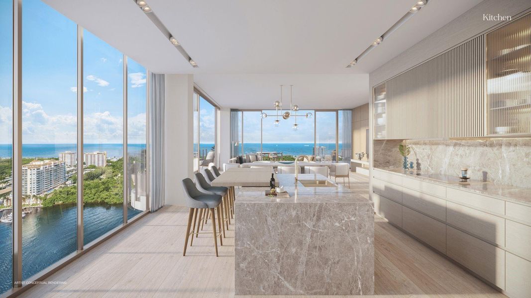 Furnished interior view inside a new home in , Fort Lauderdale (Image 6).