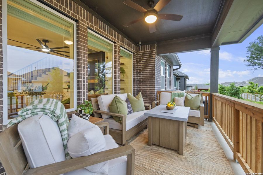 Exterior details and patio area of a home in Davis Ranch 50', San Antonio (Image 4).