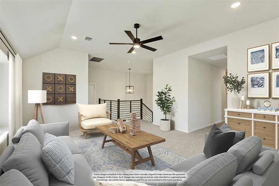 Furnished interior view inside a new home in Mockingbird Hills 60-65, Joshua (Image 12).