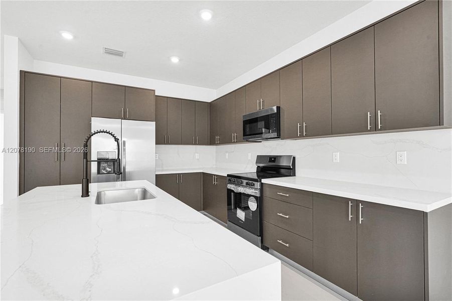 Furnished interior view inside a new home in , Miami (Image 9).