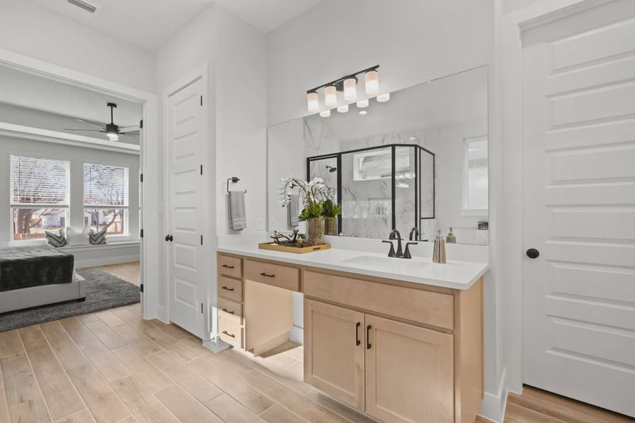 Furnished interior view inside a new home in 6 Creeks, Kyle (Image 16).