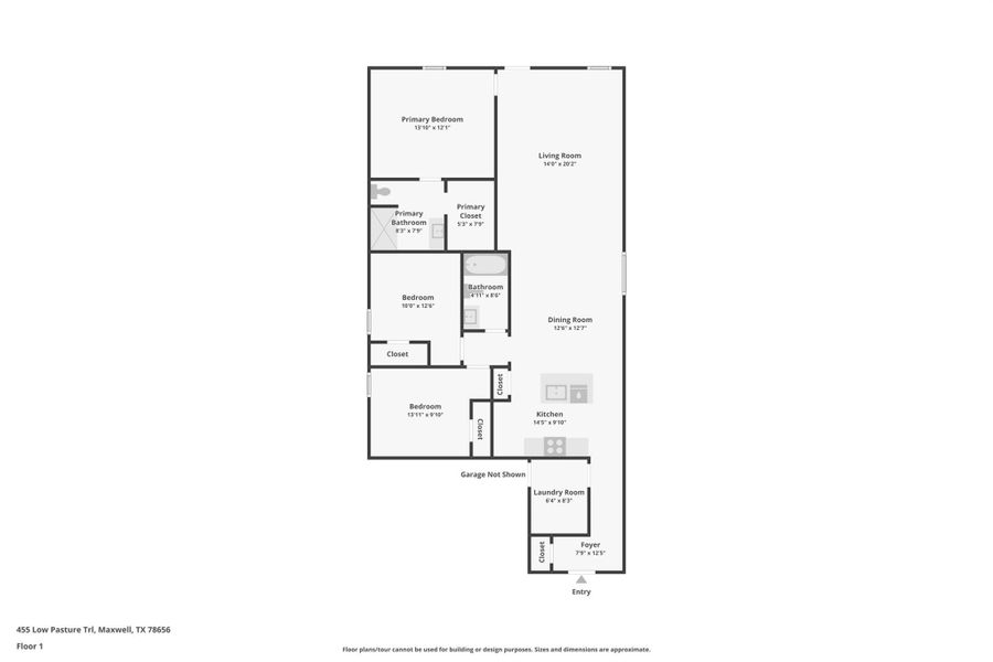 2D floor plan layout of this home in Sunset Oaks, Maxwell, TX (Image 3). 2D floor plan layout of this home in Sunset Oaks, Maxwell, TX (Image 3).