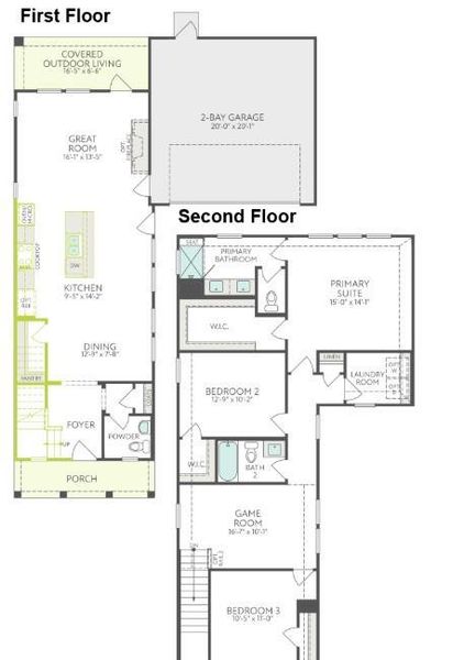 2D floor plan layout of this home in Garden Collection at Harvest, Argyle, TX (Image 2). 2D floor plan layout of this home in Garden Collection at Harvest, Argyle, TX (Image 2).