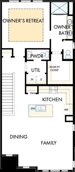 2D floor plan layout of this home in Westwood Reserve, Charlotte, NC (Image 3).