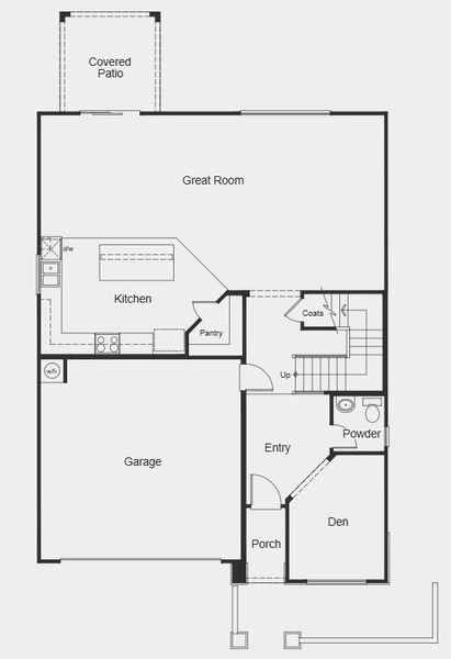 2D floor plan layout for the Plan 2538 by KB Home in The Traditions at Teravalis, Buckeye, AZ (Image 5).