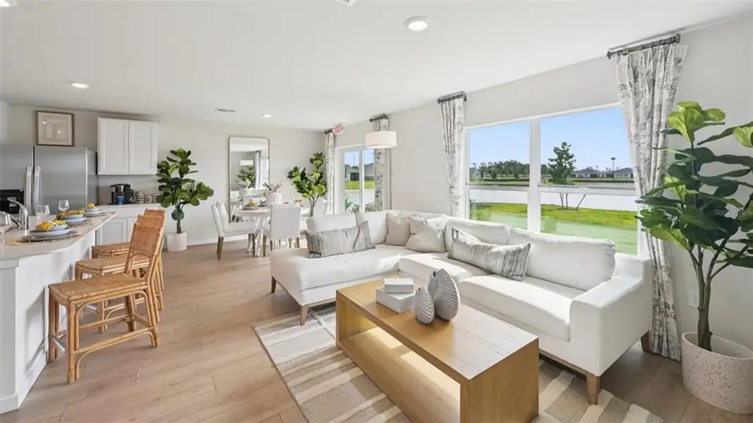 Furnished interior view inside a new home in Cove at West Port - Express, Port Charlotte (Image 10).