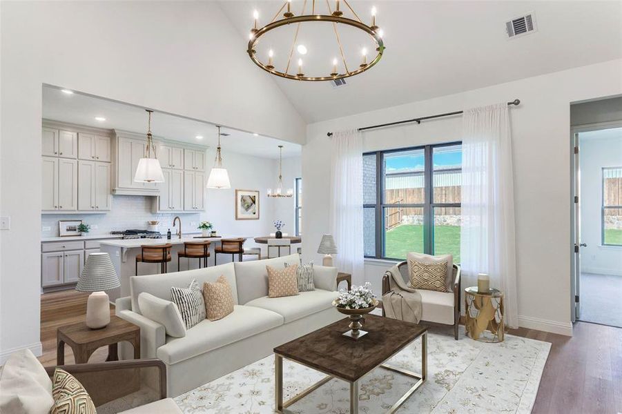 Furnished interior view inside a new home in The Lakes at Parks of Aledo, Aledo (Image 4).