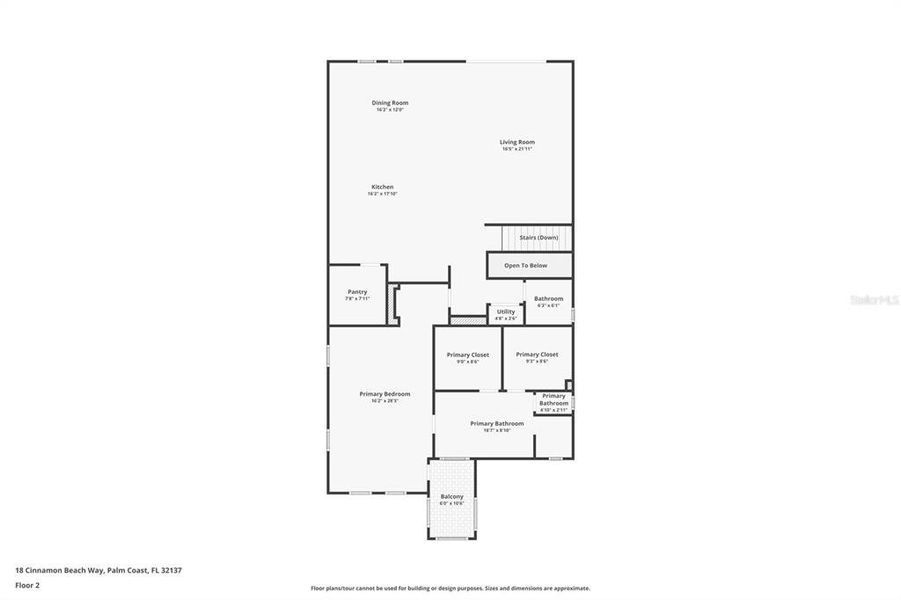 2D floor plan layout of this home in , Palm Coast, FL (Image 6). 2D floor plan layout of this home in , Palm Coast, FL (Image 6).