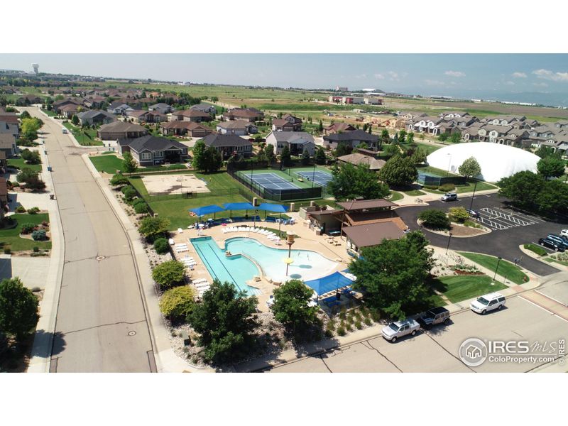 View of the community pool included in the Metro District. View of the community pool included in the Metro District.
