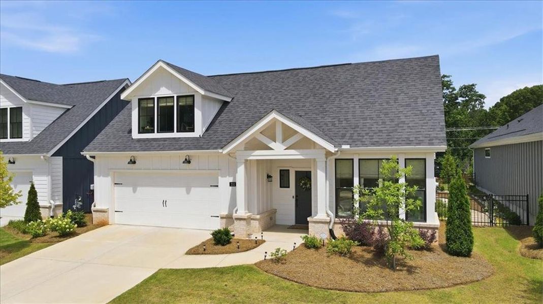 Front exterior of a new home in , Canton, GA, highlighting curb appeal (Image 27). Front exterior of a new home in , Canton, GA, highlighting curb appeal (Image 27).
