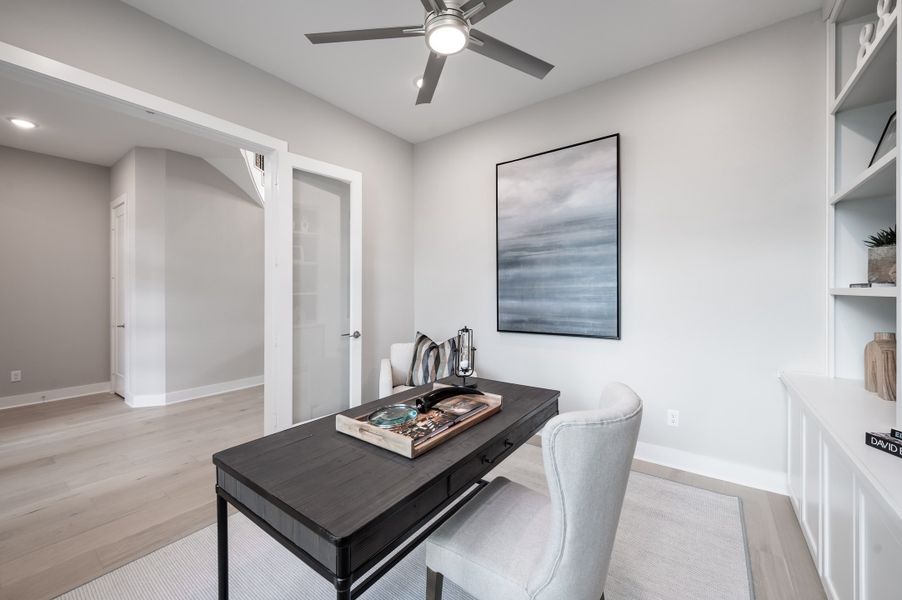 Representative furnished interior of a home built from the Snyder by Tri Pointe Homes in Harvest Green, Richmond (Image 78).