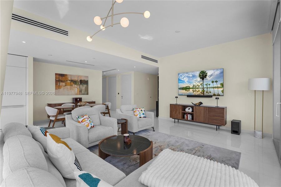 Furnished interior view inside a new home in , Miami (Image 13).