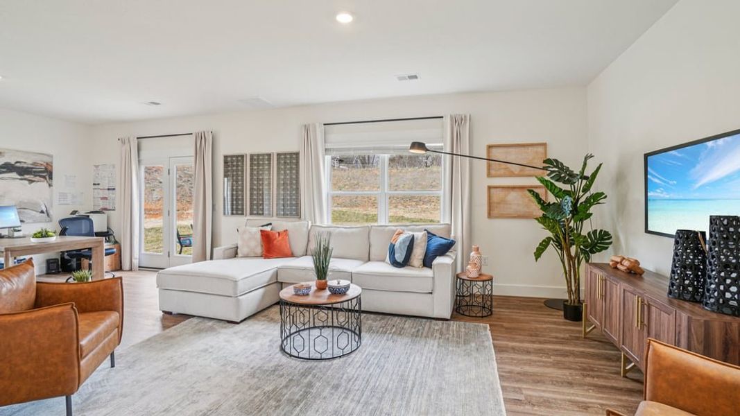 Furnished interior view inside a new home in The Hideaway at Fox Meadows, Bluff City (Image 3).