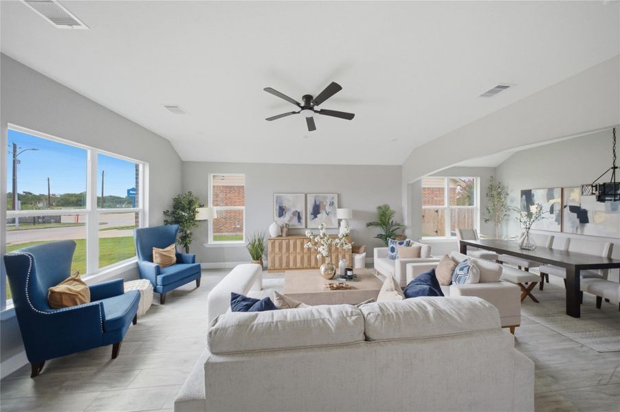 spacious living area