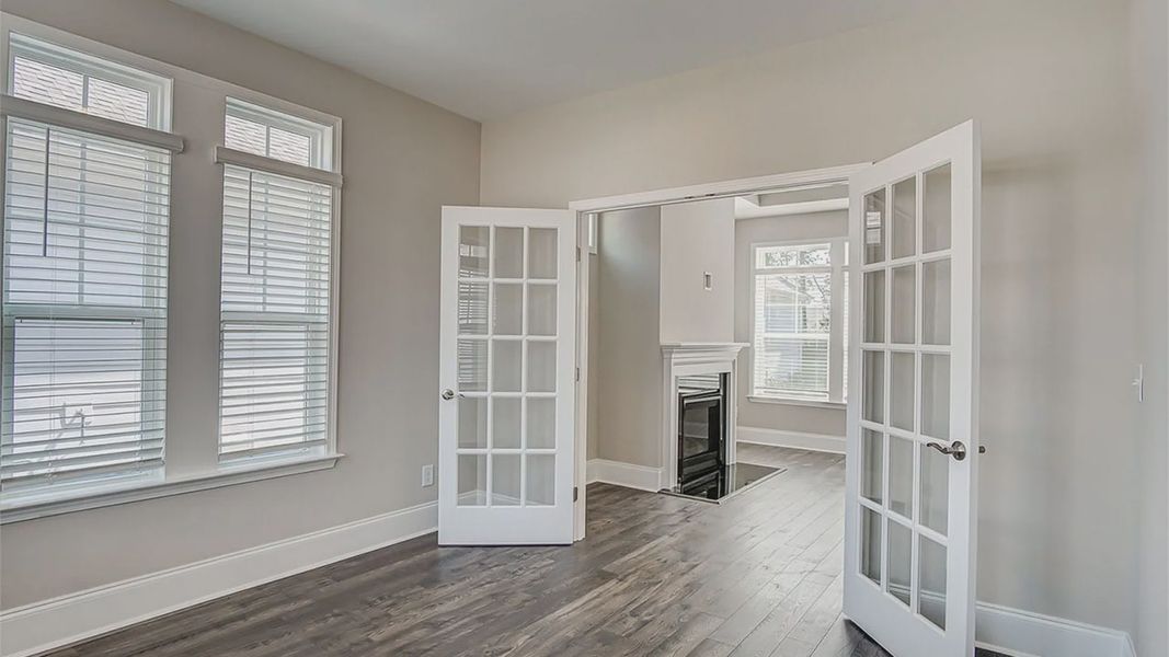 Representative unfurnished interior of a home built from the Palazzo Craftsman by Epcon Communities in The Cottages at 78 North, Sanford (Image 18). Representative unfurnished interior of a home built from the Palazzo Craftsman by Epcon Communities in The Cottages at 78 North, Sanford (Image 18).