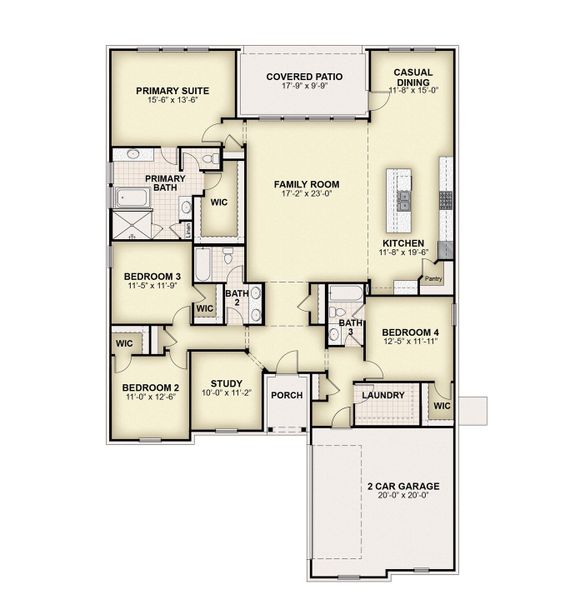 2D floor plan layout for the Henry- 70ft Home Site by Rockwell Homes in Nelson Lake Estates, Rockwall, TX (Image 5). 2D floor plan layout for the Henry- 70ft Home Site by Rockwell Homes in Nelson Lake Estates, Rockwall, TX (Image 5).