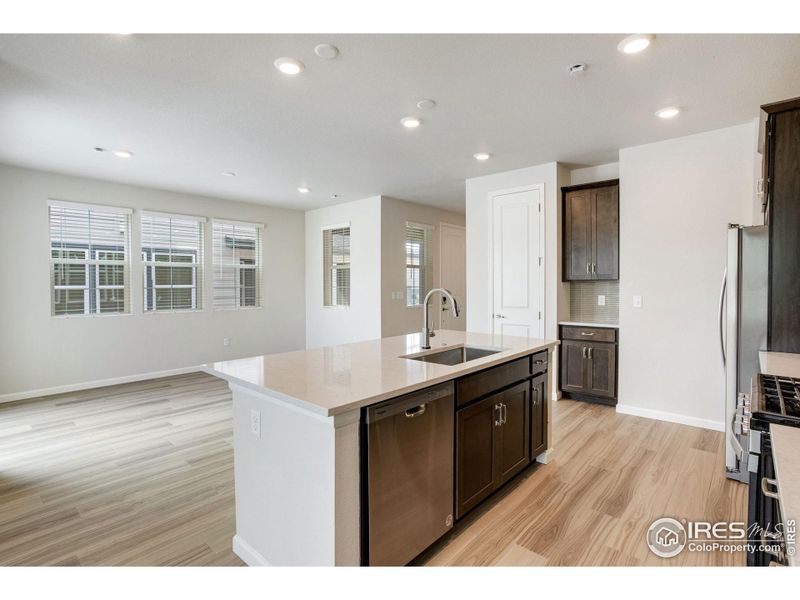 Furnished interior view inside a new home in Westside Crossing Townhomes, Berthoud (Image 6).