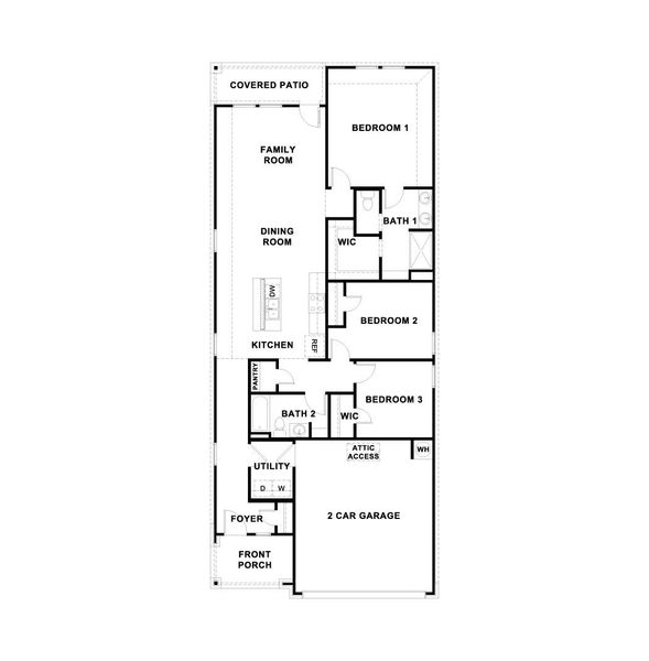 2D floor plan layout of this home in Southgrove, Kyle, TX (Image 4).