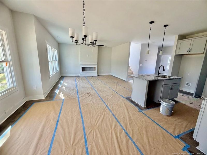 Dining/kitchen/living area