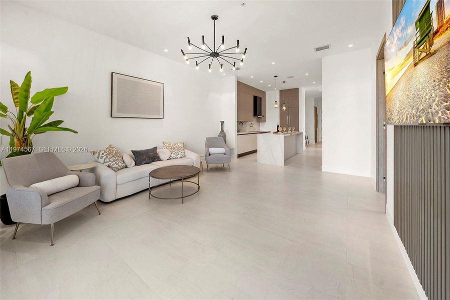 Furnished interior view inside a new home in , Delray Beach (Image 14). Furnished interior view inside a new home in , Delray Beach (Image 14).