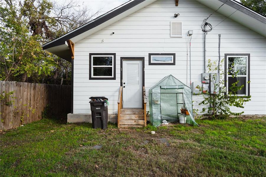 Exterior details and patio area of a home in , Fort Worth (Image 26). Exterior details and patio area of a home in , Fort Worth (Image 26).