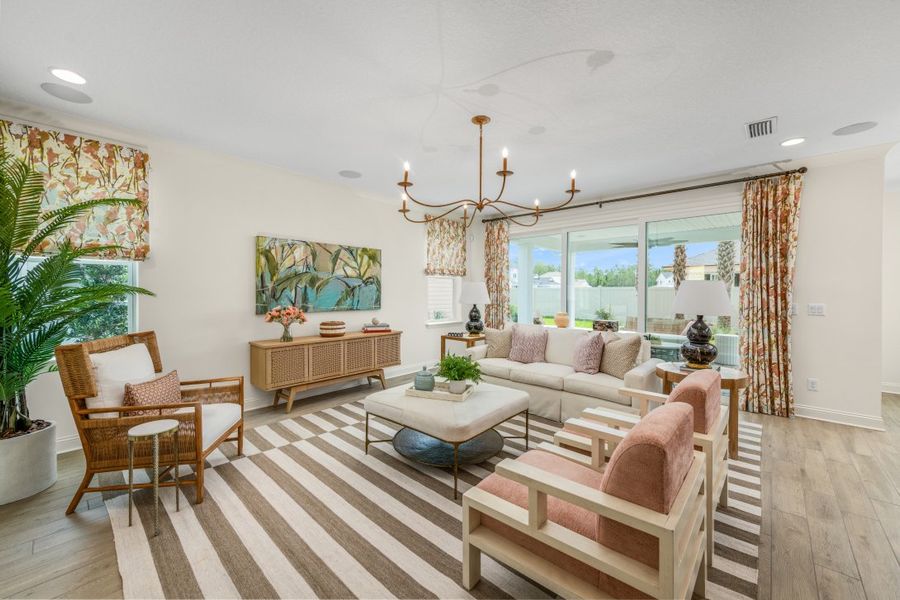 Representative furnished interior of a home built from the Miramar by Riverside Homes in Mariposa at EverRange, Jacksonville (Image 16).
