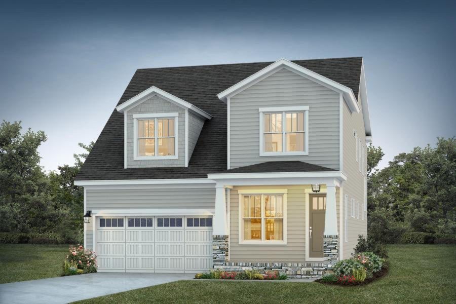 Representative exterior photo of a completed home built from the Burlington by Homes by Dickerson in Wendell Falls, Wendell, NC (Image 2). Representative exterior photo of a completed home built from the Burlington by Homes by Dickerson in Wendell Falls, Wendell, NC (Image 2).