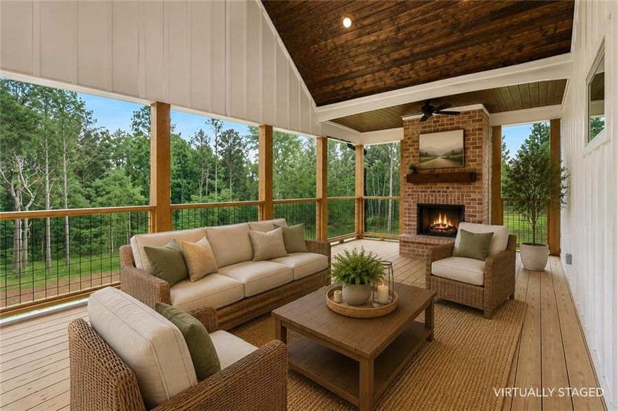 Exterior details and patio area of a home in , Fairmount (Image 37).