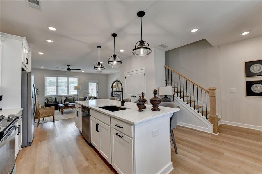 Furnished interior view inside a new home in East Park Village, Kennesaw (Image 8). Furnished interior view inside a new home in East Park Village, Kennesaw (Image 8).
