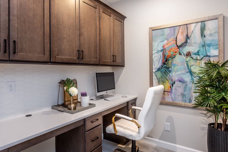 Representative furnished interior of a home built from the Rowan by Tri Pointe Homes in The Townes at Willow Park, Cary (Image 9).