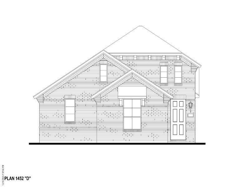 Plan 1452 Elevation D Plan 1452 Elevation D