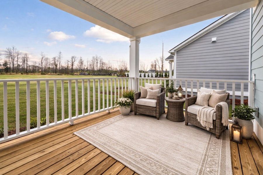 Exterior details and patio area of a home in The Coves at Lakes of Cane Bay, Summerville (Image 27).