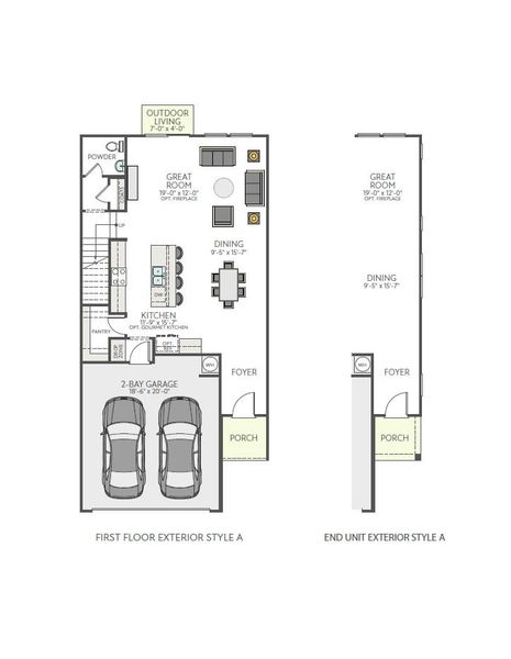 2D floor plan layout for the Ellis by Tri Pointe Homes in Summit At Homestead, Chapel Hill, NC (Image 4). 2D floor plan layout for the Ellis by Tri Pointe Homes in Summit At Homestead, Chapel Hill, NC (Image 4).