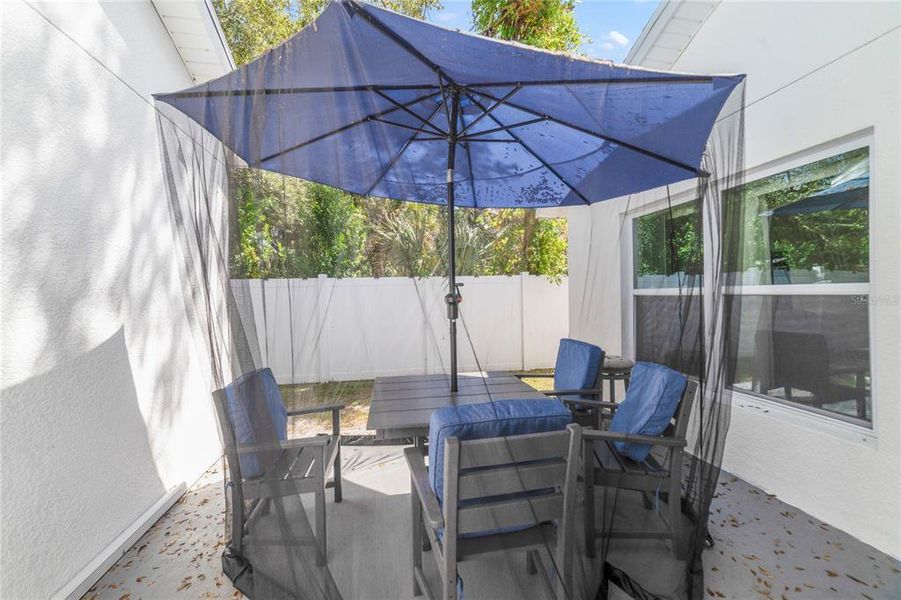 Exterior details and patio area of a home in , Sanford (Image 3). Exterior details and patio area of a home in , Sanford (Image 3).