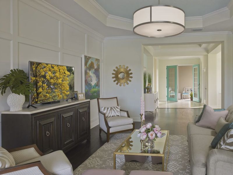 Furnished interior view inside a new home in Boca Royale Golf and Country Club at Wellen Park, Englewood (Image 14). Furnished interior view inside a new home in Boca Royale Golf and Country Club at Wellen Park, Englewood (Image 14).